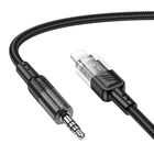 Кабель Hoco UPA27 Spirit transparent digital audio conversion cable Lightning Black