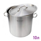 Кастрюля из нержавеющей стали с металлической крышкой большая EDENBERG 10,0 л