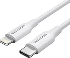 Кабель Vention USB 2.0 Type-C Male to Lightning Male 3A Cable 1 м White PVC Type (LAKWF)