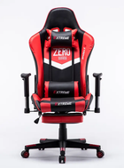 Комп'ютерне спортивне крісло з екошкіри EXTREME ZERO геймерське чорно-червоне