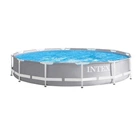 Каркасный круглый бассейн Intex с фильтром 366х366х76 см 6503 л серый (26710)