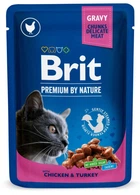 Влажный корм Brit Premium с курицей и индейкой 85 г