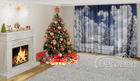 Новорічний Фото Тюль PHOTODECOR "Засніжена зима з хмарами"