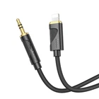 Аудіокабель Hoco UPA30 Friend Lightning – AUX 3.5 мм 1 м у нейлоновому обплетенні чорний