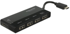 USB-хаб Delock USB 3.1 Gen 1 Hub USB Type-C > 4 x USB Type-A + 1 x USB Type-C PD Black (4043619627936)