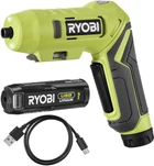 Отвертка аккумуляторная Ryobi USB Lithium RSDP4-120G 4 В 1х2 А 5 Нм 200 оборотов поворотная рукоятка 0.35 кг (5133005958)