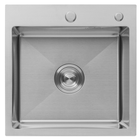 Кухонная мойка KRONER (KRP) Gebürstet-5050HM D3.0-1.0T215 + сушка для посуды