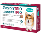 Жувальні таблетки від бліх, кліщів, глистів Simparica Trio для собак 10-20кг, 1 таблетка