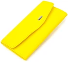 Кошелек женский CANPELLINI из натуральной кожи флотар с монетницей Горизонтальный Желтый 55730