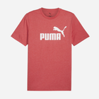 Koszulka męska Puma Ess No.1 Logo Heather Tee 68255011 L Czerwona (4067983316913)