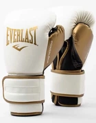 Боксерские перчатки Everlast POWERLOCK 2R TRAINING GLOVE Бело-золотые