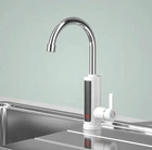 Проточный электрический водонагреватель Water Heater Delimano, кран-бойлер с нижним подключением Белый RY-022-White