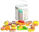 Zestaw do gry EcoToys Drewniane jedzenie do krojenia 23 sztuki TL87115 (5903089065593)