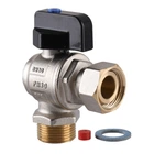 Кран кульовий котловий кутовий з накидною гайкою ARCO 3/4″ 150814, Кран кульовий