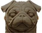 3D пазл-конструктор Cartonic 3D Puzzle Pug Мопс Картонний (CARTPUG)