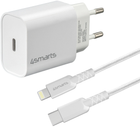 Мережевий зарядний пристрій 4smarts VoltPlug PD 20W USB-C to Lightning 1.5m White (4250774952784)