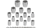 Набор головок 16 предметов 1/2" 6гр.(10-19,21,22,24,27,30,32мм), на планке Rock Force RF-4161-5