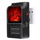 Тепловентилятор обогреватель Flame Heater электрический 900 Вт черный