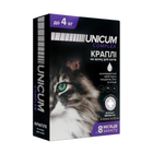Краплі Unicum COMPLEX 2мл від гельмінтів бліх та кліщів на холку для котів до 4 кг