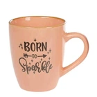 Кружка керамічна Born to Sparkle, 360мл, 344-131 Помаранчевий