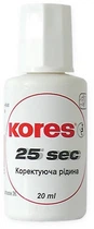 Коректор рідкий Kores 20 мл, висихає за 25 секунд (66817)
