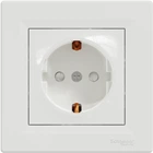 Розетка з заземленням і захистними шторками Schneider Electric, Asfora SCHUKO 3680Вт IP20 Біла з рамкою EPH2900221