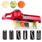 Мультислайсер Овощерезка для овощей и фруктов Slicer 6 in 1 Красный c контейнером (FG22)