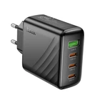 Зарядное устройство HOCO CS27A Supply PD67W 3xType-C 1xUSB charger EU Black (6942007639835)