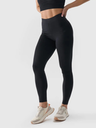 Legginsy sportowe damskie z wysokim stanem 4F 4FWMM00TTIGF195-20S XL Czarne (5904698999286)