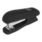 Степлер пластиковый, RUBBER TOUCH, 20 л., (скобы №24; 26), 127х54х33 мм, черный