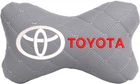 Подушка на подголовник EVAtech ECO 27 х 16 см Toyota Серая с серой нитью (SPCRGGVV031)