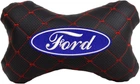 Подушка на подголовник EVAtech ECO 27 х 16 см Ford Черная с красной нитью (SPCRBRVV010)