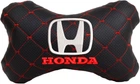 Подушка на підголовник EVAtech ECO 27 х 16 см Honda Чорна з червоною ниткою (SPCRBRV060)