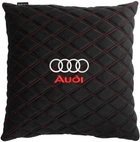 Подушка EVAtech 40 х 40 см Audi Чорна з червоною ниткою (SPBALHRBRV003)