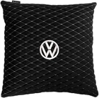 Подушка EVAtech 40 х 40 см Volkswagen Черная с белой нитью (SPBALMRBWV032)