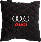 Подушка EVAtech 30 х 30 см Audi Чорна з червоною ниткою (SPSALHRBRV003)