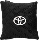 Подушка EVAtech 30 х 30 см Toyota Чорна з чорною ниткою (SPSALHRBBV030)