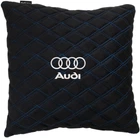 Подушка EVAtech 40 х 40 см Audi Чорна з синьою ниткою (SPBALHRBLV095)