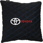 Подушка EVAtech 40 х 40 см Toyota Чорна з синьою ниткою (SPBALHRBLV031)
