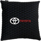 Подушка EVAtech 40 х 40 см Toyota Чорна з синьою ниткою (SPBALMRBLV031)