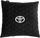 Подушка EVAtech 40 х 40 см Toyota Черная с черной нитью (SPBALHRBBV030)