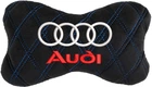 Подушка на підголовник EVAtech 27 х 16 см Audi Чорна з синьою ниткою (SPALHRBLV003)