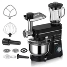 Кухонный комбайн Domotec 6676B 5в1 10L 1400W миксер/блендер/мясорубка, Стационарный планетарный тестомес