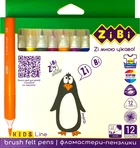 Фломастеры-кисточки ZiBi Jumbo Brush 12 цветов (ZB.2822)