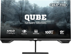 Монітор 24.5" QUBE B25F100-IPS FHD IPS 100Hz 1ms HDMI VGA DP speaker (B25F100-IPS)