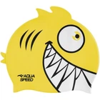 Шапка для плавания ZOO Pirana 9700 Aqua Speed 246-18 пиранья, желтый, OSFM