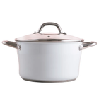 Каструля Pepper Jasmine біла з нержавіючої сталі 4.5 л (PR-2400-22)