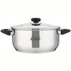 Каструля Bravo Chef L'Appetit сіра з нержавіючої сталі 5 л (BC-2003-24)