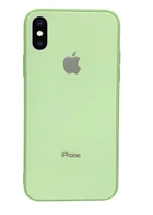 Чехол стеклянный Glass case для IPhone Xs max (09) Mint зеленый