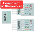 Експрес-тест на 10 видів наркотиків в сечі (амфетамін,маріхуана, морфін, метамфетамін, барб.,бенздіазепін, кокаїн, фенцикл., метадон, екстазі) WONDFO